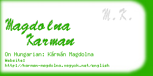 magdolna karman business card